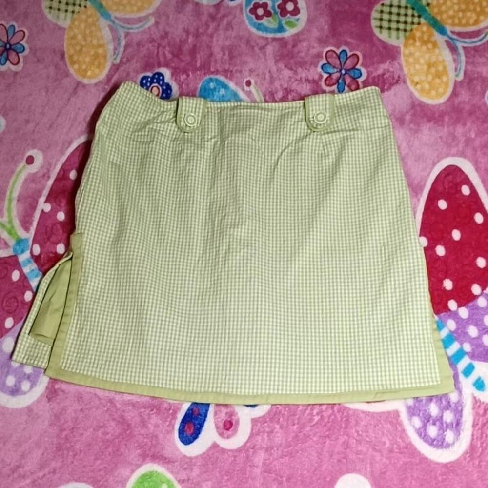 Vintage Skurt Green/white plaid